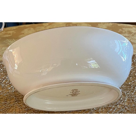 Lenox Vintage Bone China Classic Modern 9” Oval Vegetable Bowl White - Picture 7 of 9